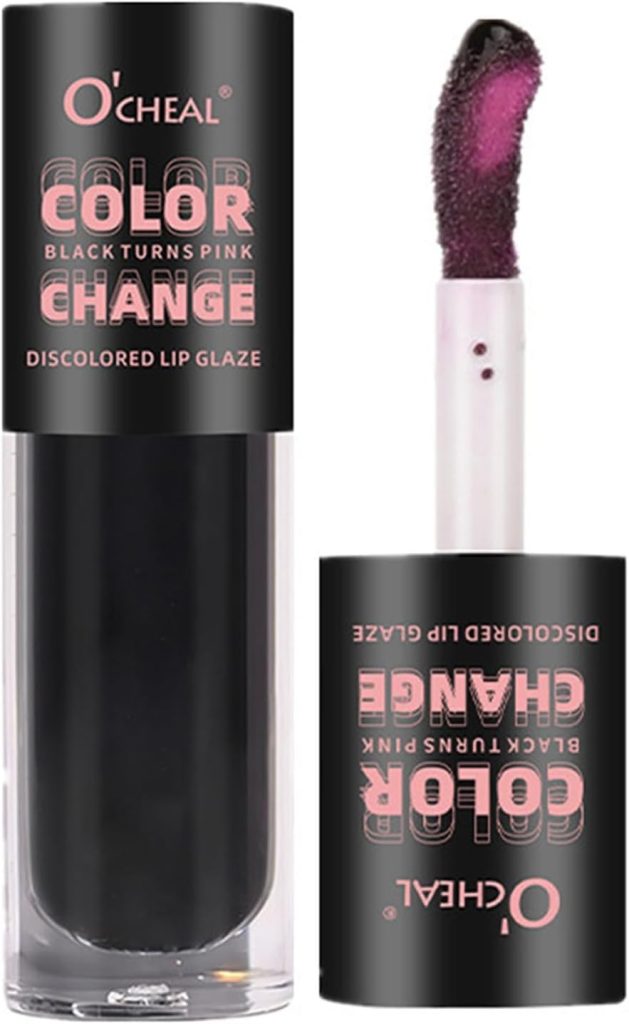 NALACAL Magic Color Changing Lip Glaze - Black to Pink, Long-Lasting Moisturizing Lip Oil, High Gloss Nourishing Balm, Non-Sticky, Smooth Texture for Women’s Lip Makeup