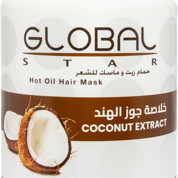 Global Star Coconut Hair Mask & Oil Bath 1 L - Deep Conditioning and Nourishing Treatment for Smooth, Shiny Hair
