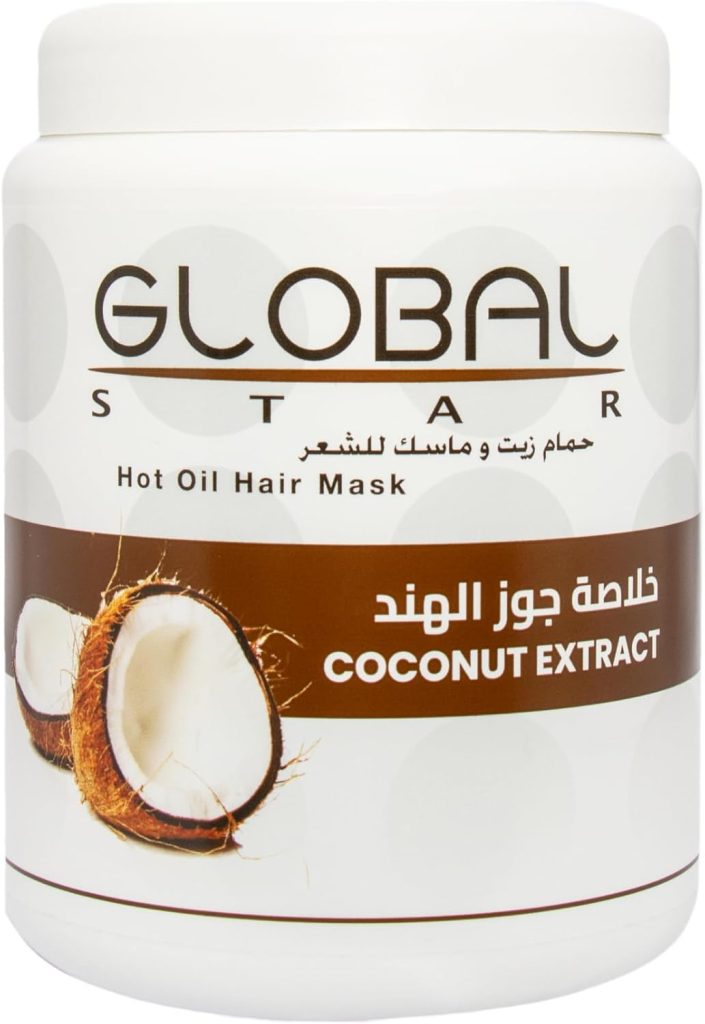 Global Star Coconut Hair Mask & Oil Bath 1 L - Deep Conditioning and Nourishing Treatment for Smooth, Shiny Hair