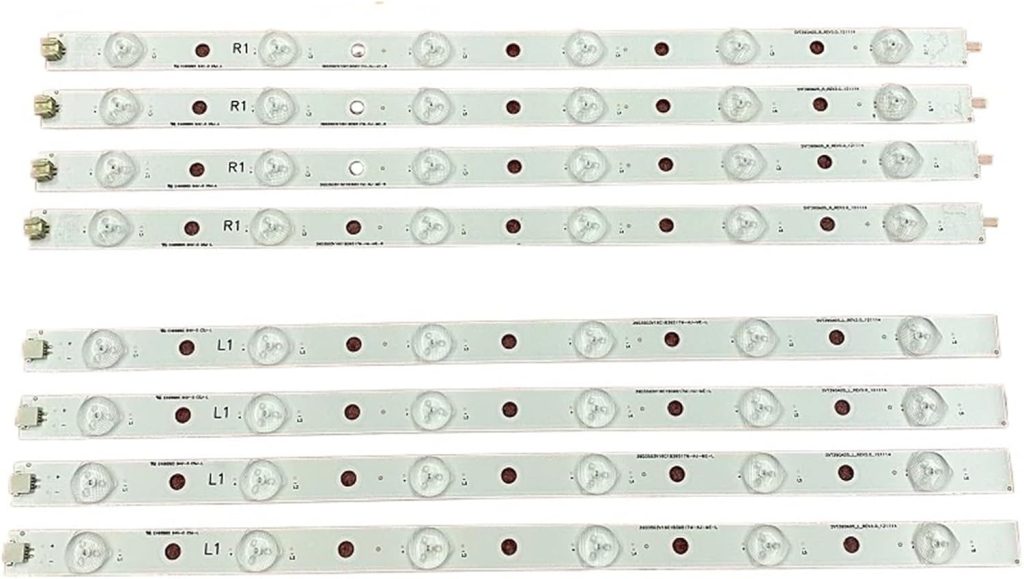 شريط اضاءة خلفية LED من 8 قطع لـ 39L4353D 39L2333D 39P2300D 39l2300D 39L4353RB SVT390A05 R L TL400FSB1 40L2400D SVT390A12 (5 اطقم لـ 5 تلفزيون)