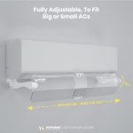 ⁦WITFORMS/Premium Plus - AC air Deflector, Easy Installation Without Punching Wall, Adjustable Size To Fit All Types And Sizes Of Air Conditioners⁩ - الصورة ⁦4⁩