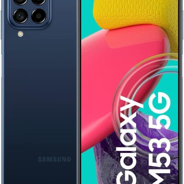 Samsung Galaxy M53 Dual-SIM 128GB ROM + 8GB RAM (GSM only | No CDMA) Factory Unlocked 5G Smartphone (Dark Blue) - International Version