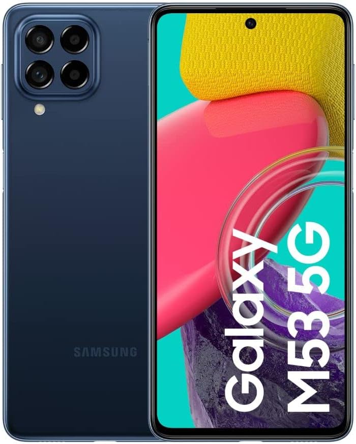Samsung Galaxy M53 Dual-SIM 128GB ROM + 8GB RAM (GSM only | No CDMA) Factory Unlocked 5G Smartphone (Dark Blue) - International Version