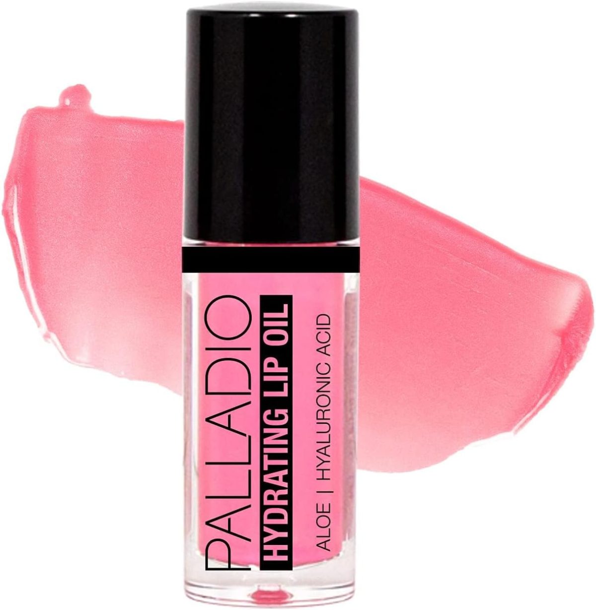 Palladio Hydrating Lip Oil Infused with Hyaluronic Acid, Non-Sticky Formula, Subtle shine tinted sheer color, liquid lipstick, prevents chapped lips, Vegan & Cruelty-Free | 0.13 Oz. (AS IF!)