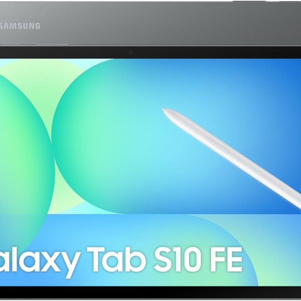 Samsung Galaxy Tab S10 FE, WIFI Android Tablet, 8GB RAM, 128GB Storage, 10.9” Screen, 90Hz Display, S Pen Included, IP68, Long Battery Life, Gray (KSA Version)