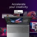 ⁦لينوفو يوجا برو 9 16IMH9-شاشة لمس 16 انش 3.2K، معالج انتل U9-185H، ذاكرة RAM 32GB، SSD 1TB، انفيديا جيفورس RTX™ 4060 8GB GDDR6، ويندوز 11، رمادي لونا - [83DN001PAX]⁩ - الصورة ⁦2⁩