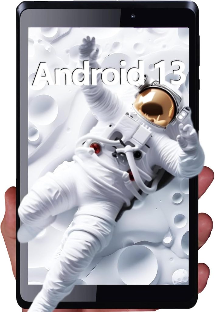 تابلت سي ايديا 8 انش اندرويد 13 4GB RAM 32GB ROM ، شاشة لمس IPS HD 1280x800 للعناية بالعين 512GB قابلة للتوسيع بطارية 5000mAh رباعي النواة للطلاب والكبار للترفيه في الاعمال - اسود واي فاي