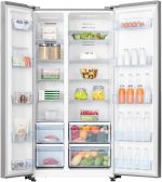 ⁦Hisense 569 Liter Side by Side Door Refrigerator with Automatic Defrost | Model No RS74W2NQ with 2 Years Warranty⁩ - الصورة ⁦2⁩