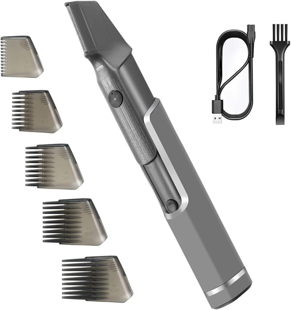 NALACAL Men's Body Hair Trimmer, Body Shavers for Mens Trimmer for Face and Body, Electric Trimmer Waterproof Beard Trimmer Cordless Body Groomer for Men Bikini Trimmer Women USB Rechargeable