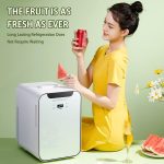 ⁦ALMEKAQUZ Mini Fridge for Bedroom - Car, Office Desk & College Dorm Room - 12v Portable Cooler & Warmer for Food, Drinks, Skincare, Beauty & Makeup - AC/DC Small Refrigerator (20l)⁩ - الصورة ⁦6⁩