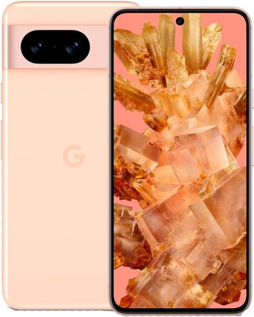 جوال جوجل بيكسل 8 شبكة الجيل الخامس 5G ثنائي شرائح الاتصال غير مقفل (شريحة نانو اتصال إلكترونية) ذكي اندرويد 6.2 بوصة (ذاكرة 128GB + RAM 8GB وردي)