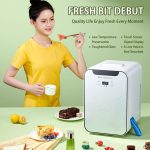 ⁦ALMEKAQUZ Mini Fridge for Bedroom - Car, Office Desk & College Dorm Room - 12v Portable Cooler & Warmer for Food, Drinks, Skincare, Beauty & Makeup - AC/DC Small Refrigerator (20l)⁩ - الصورة ⁦3⁩