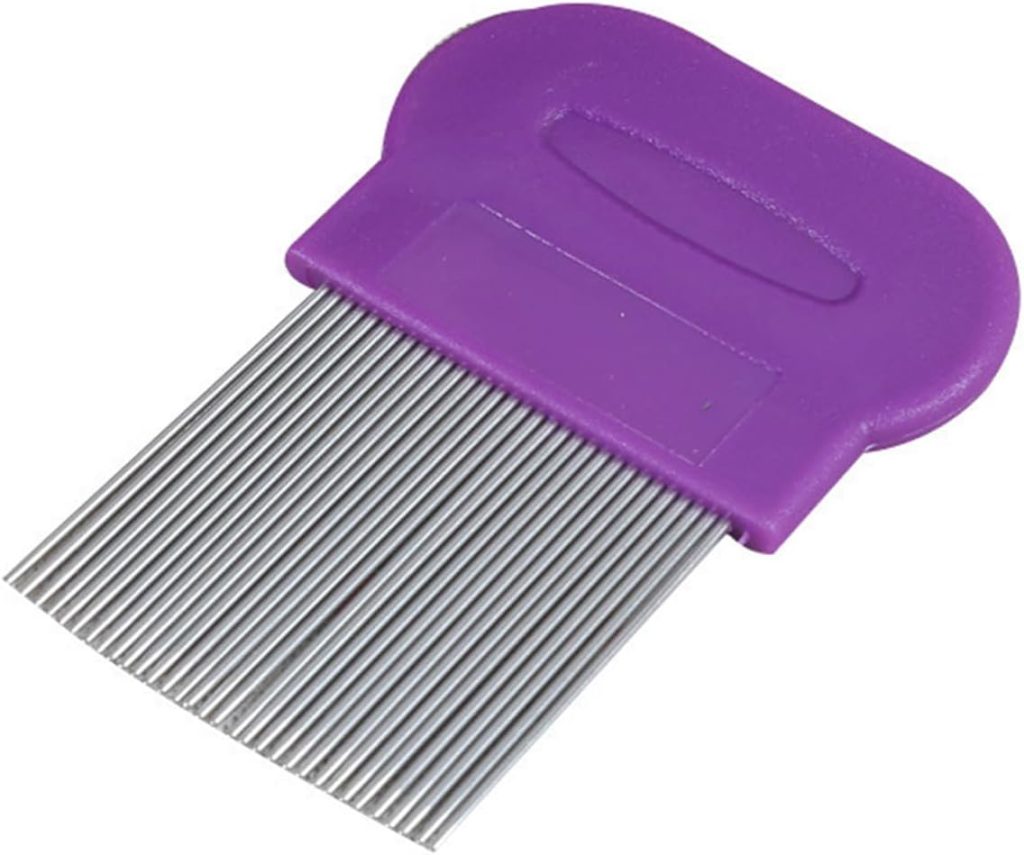 ECVV Terminator Lice Comb for Lice Removal, Nit and Egg Removal Comb with Plastic Handle (Random Color)