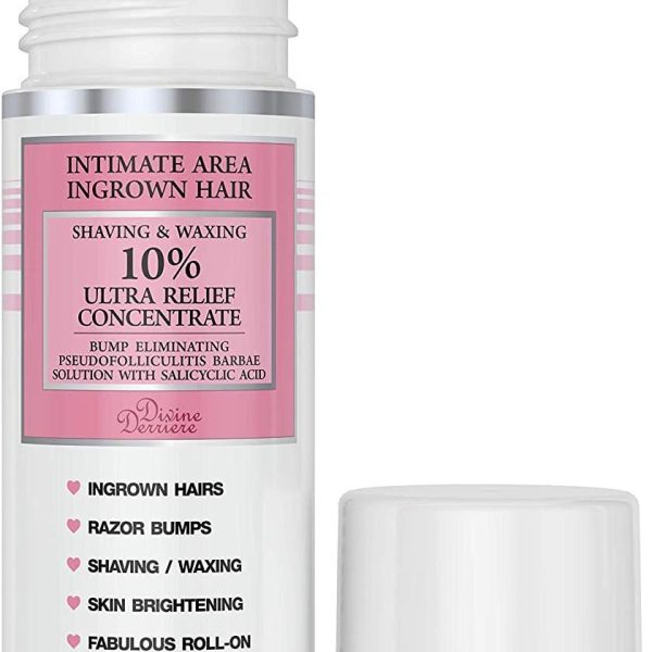 Divine Derriere Razor Bump Stopper and Ingrown Hair Treatment for Bikini Area, Legs, Underarm - Eliminate Ingrown Hairs and After Shave Solution for Razor Burns & Razor Bumps
