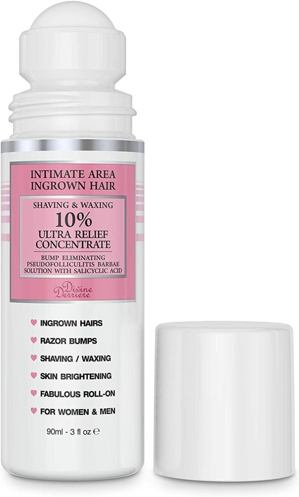 Divine Derriere Razor Bump Stopper and Ingrown Hair Treatment for Bikini Area, Legs, Underarm - Eliminate Ingrown Hairs and After Shave Solution for Razor Burns & Razor Bumps