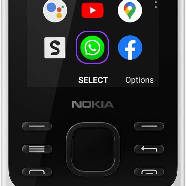 نوكيا هاتف ذكي 6300 وذاكرة روم 4GB RAM 512MB جي اس ام فقط بدون سي دي ايه 4G LTE غير مغلق من المصنع ابيض - اصدار عالمي شريحة واحدة