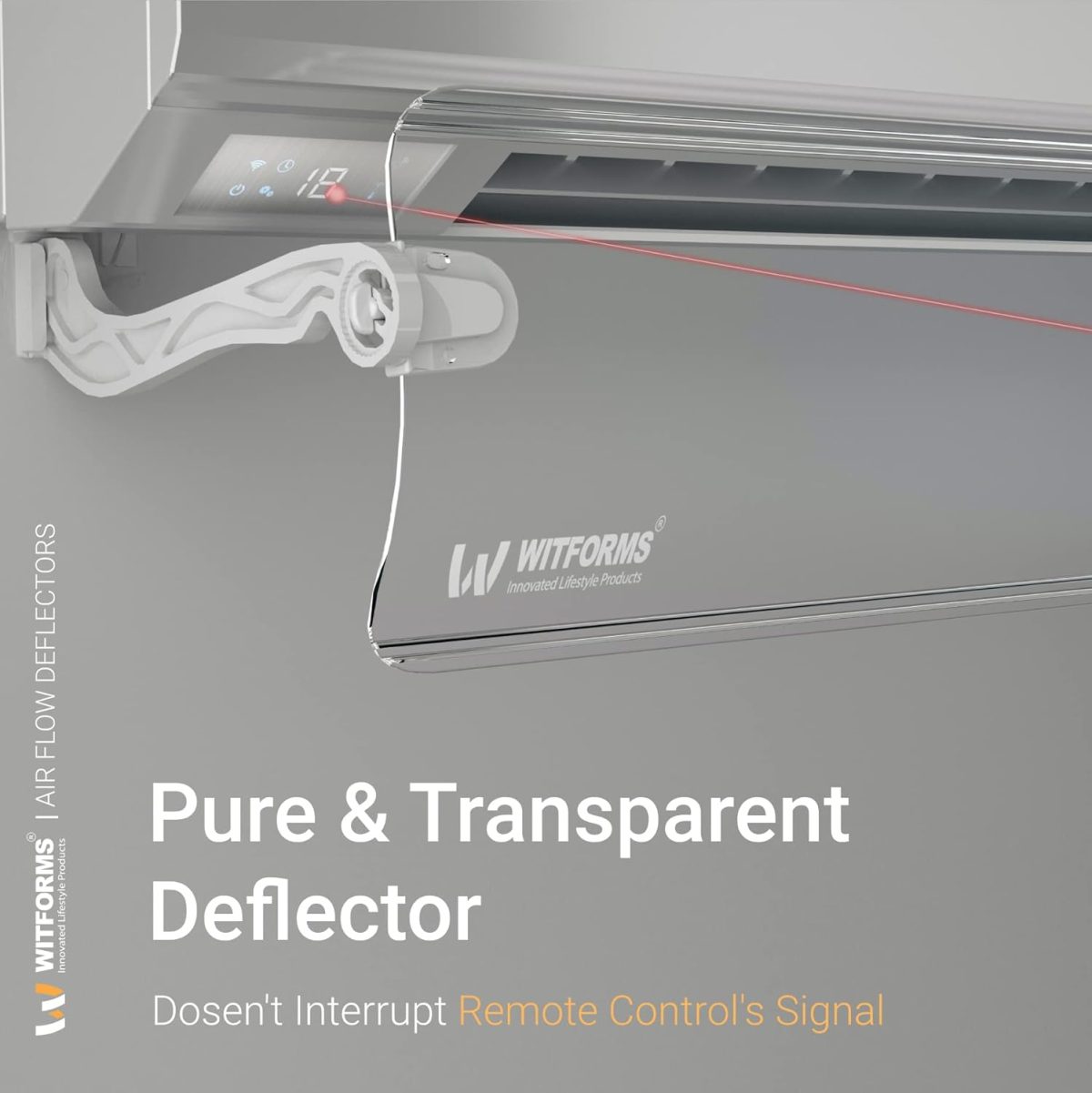 ⁦WITFORMS/Premium Plus - AC air Deflector, Easy Installation Without Punching Wall, Adjustable Size To Fit All Types And Sizes Of Air Conditioners⁩ - الصورة ⁦3⁩