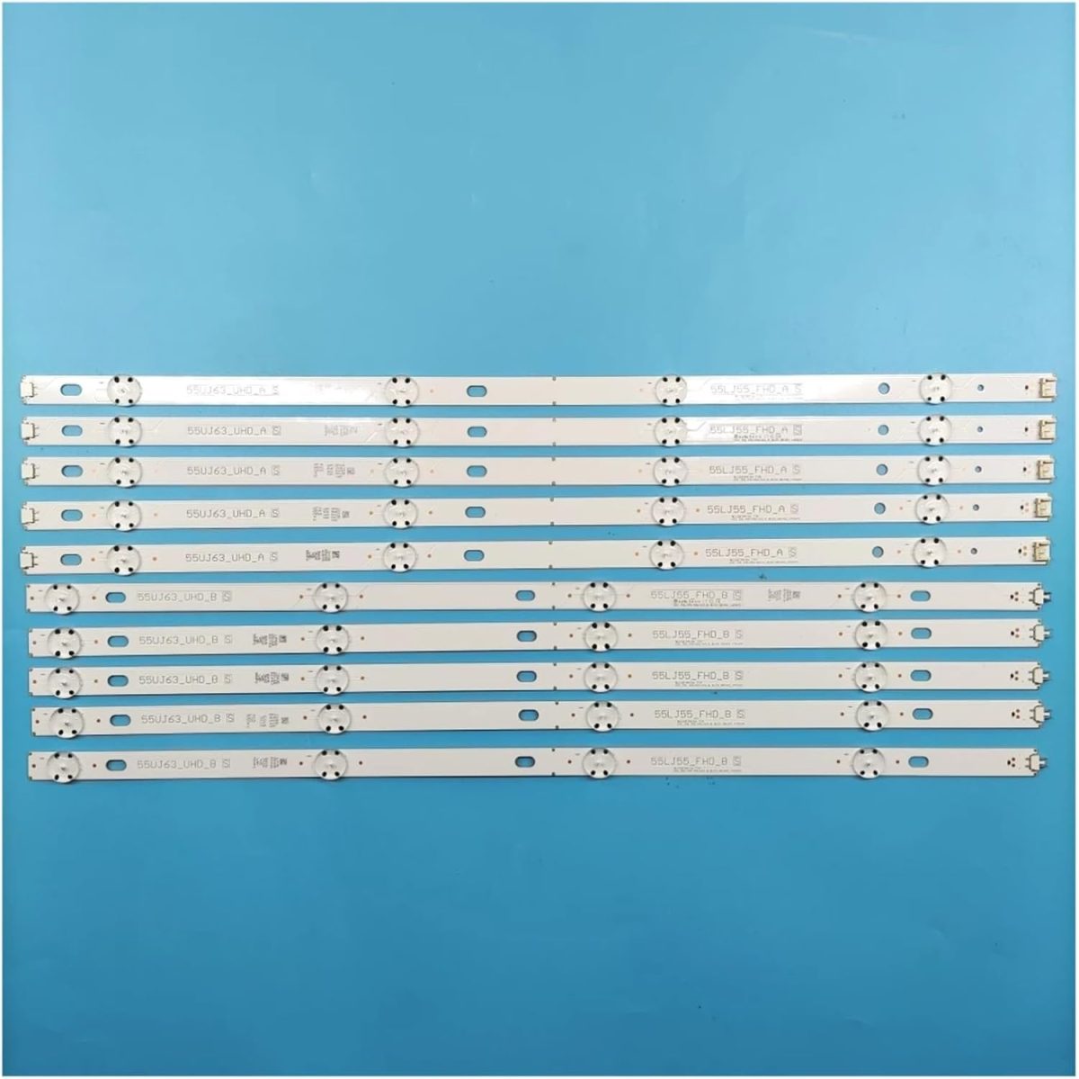شريط اضاءة LED جديد 10 قطع من جوفويو لـ 55UJ630V 55UJ6300 55UJ6307 55UJ635V 55UJ634V 55LJ5500 55UJ635 55UJ63_UHD 55LJ55_FHD A B
