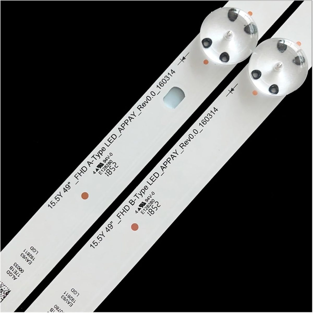 SHYHHTS 4Pair Backlight TV Strip LED for L/G 49LH51 3V 1W 49LH5700 49LH51-FHD-A 49LH51-FHD-B 49LH60 49LH570V NC490DUE-APEX1