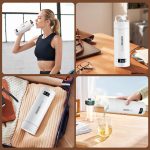 ⁦Travel Electric Kettle, Yakiter 500ML Water Boiler Tea Kettle with 4 Variable Presets, 316 Stainless Steel, Auto Shut Off & Boil Dry Protection, for Office, Home, Travel غلاية ماء كهربائية⁩ - الصورة ⁦7⁩