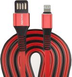 كيبل شاحن IOS مزدوج الجوانب من USB النوع ايه الى لايتننج داتازون طراز DZ-IP2MF احمر لحاسوب محمول