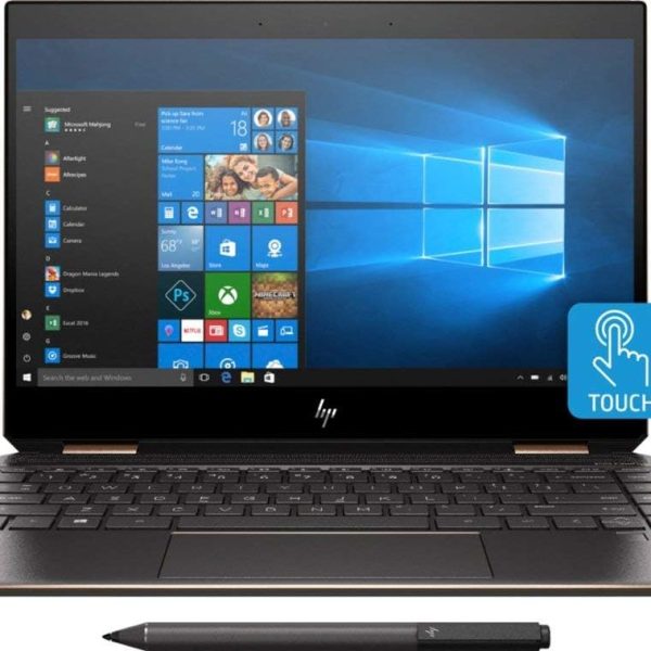 HP لابتوب X360 2019 جيمكت i7، 16GB DDR4 2400 RAM، 512GB SSD، ويندوز 10، HDMI، USB C، شاشة لمس، مكبرات صوت بي اند او، امن انترنت لمدة 3 سنوات (13.3 10 برو)