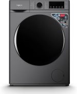 Impex 10 Kg Front Load Washing Machine | AI Wash | 11 Preset Menus | LED Display | Child Lock | Temperature & Speed Control | Status Indicator | 64L Drum Volume | Waterproof Glass | Grey | WM1000FS