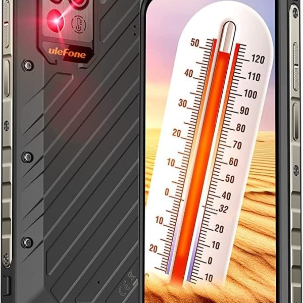 New 5G Phone Ulefone Power Armor 18 Outdoor Smartphone, 17GB + 256GB, 9600mAh Battery, 66W SuperFlash, 108MP + 32MP Camera, 6.58" FHD+ with Temperature Sensor, Android 12, WiFi 6/NFC/OTG/GPS
