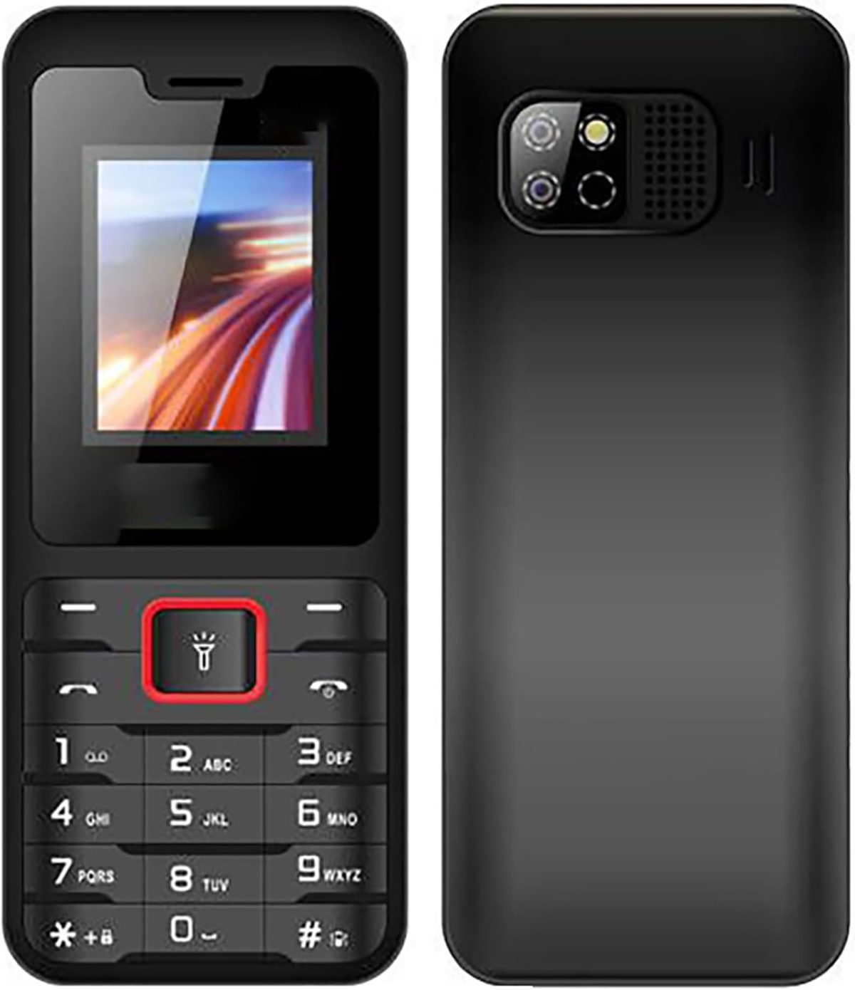 Unlocked Cell Phone for Seniors/Kids, Seniors Cell Phones, Big Speaker & Big Button, 1800Mah Battery/Flashlight, Dual SIM Dual Standby, with Camera+Recordable, Easy to Use,Black