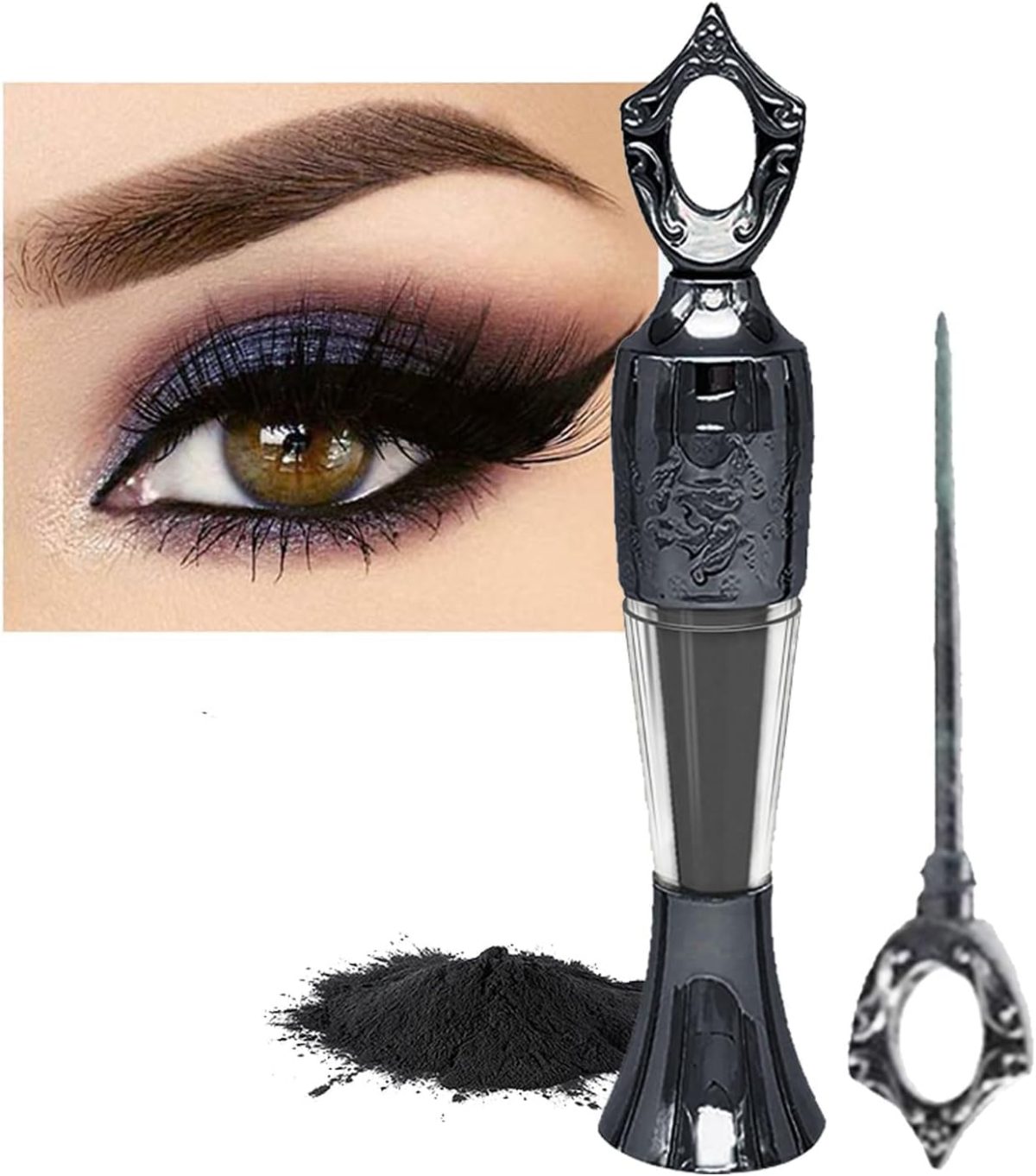 Powder Eyeliner, Charcoal Eyeliner, Bare Minerals Eyeliner, Handmade Natural powder eyeliner, Easy to Apply Formula, Easily Removed, Last for All Day Long