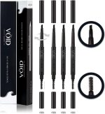 VOID Homme Beard Pencil Filler for Men (Black, Set of 4) - Instant Full Beard Pen Kit with Easy Liner and Waterproof Filling Pencil