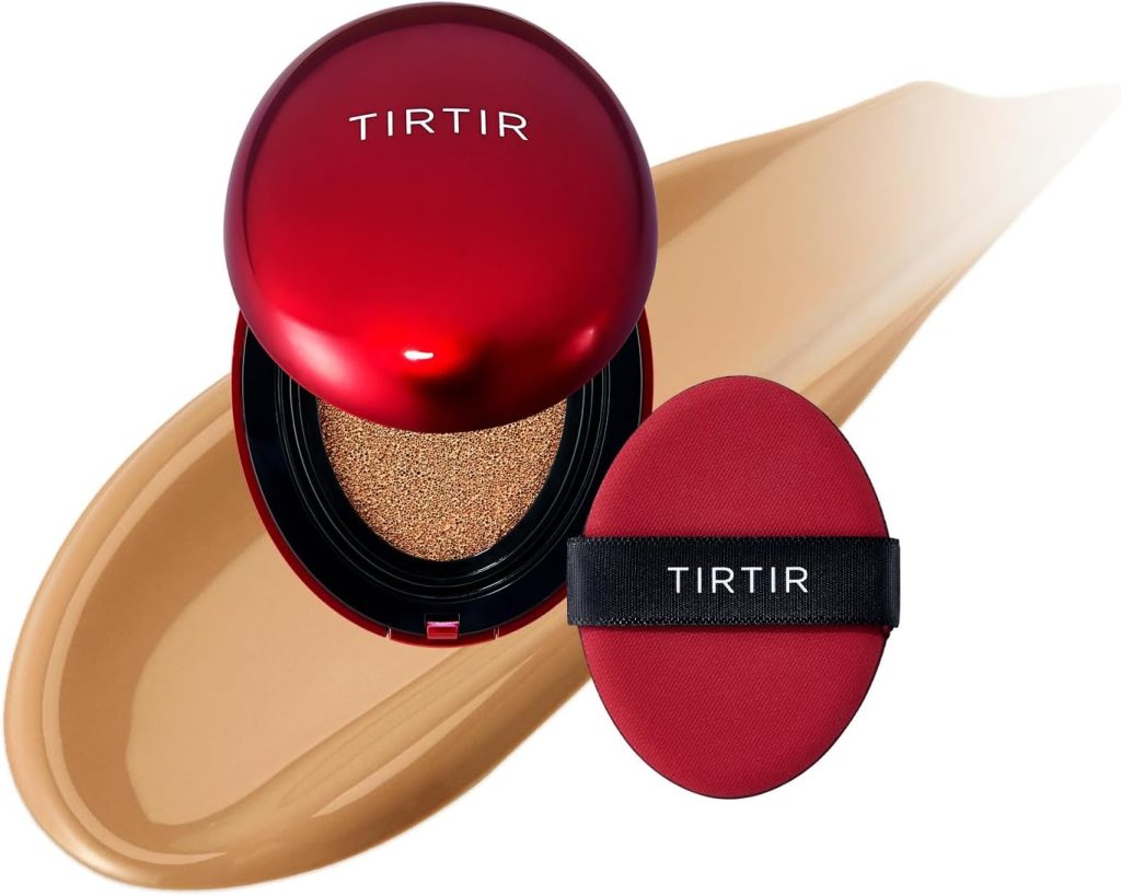 [*Mini Size*] TIRTIR Mask Fit Red Cushion Foundation | Full coverage, Weighless, Skin fit, Satin Glow Finish, Korean cushion foundation (#30N Rich Honey, 4.5g)
