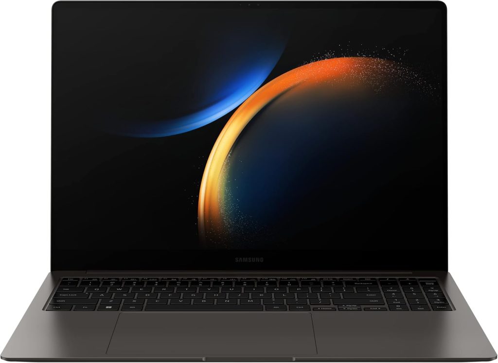سامسونج لابتوب جالكسي بوك 3 برو 16 انش، معالج انتل كور i7-1360P الجيل 13/16 جيجا/1 تيرا، شاشة AMOLED 3K، 120 هرتز، قارئ بصمات الاصابع، كاميرا ويب FHD، موديل 2023، NP960XFG-KC1US، جرافيت