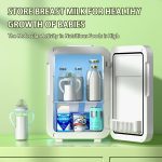 ⁦ALMEKAQUZ Mini Fridge for Bedroom - Car, Office Desk & College Dorm Room - 12v Portable Cooler & Warmer for Food, Drinks, Skincare, Beauty & Makeup - AC/DC Small Refrigerator (20l)⁩ - الصورة ⁦8⁩