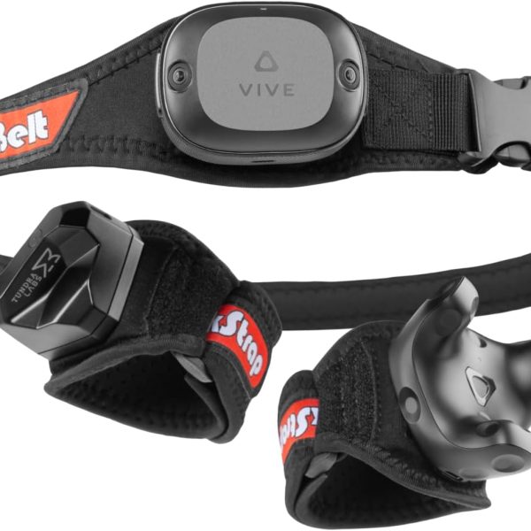 Rebuff Reality T TrackBelt + 2 Track Straps for Vive Tracker 3.0 - ViveReady Adjustable Track Strap and Belt for VR Full Body Tracking and Motion Capture - Incredible Comfort and Tracker Stability
