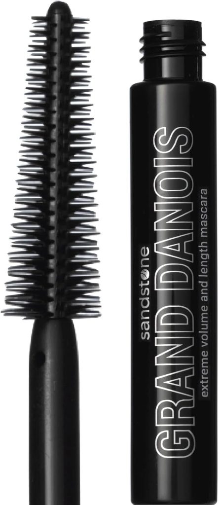 Sandstone Scandinavia Hypoallergenic Black Mascara for Sensitive Eyes - Smudge-Proof, Sweatproof, Lengthening Mascara for Maximum Volume and Length - Vegan, Allergy Friendly Mascaras