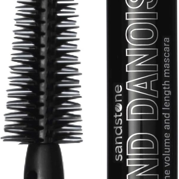 Sandstone Scandinavia Hypoallergenic Black Mascara for Sensitive Eyes - Smudge-Proof, Sweatproof, Lengthening Mascara for Maximum Volume and Length - Vegan, Allergy Friendly Mascaras