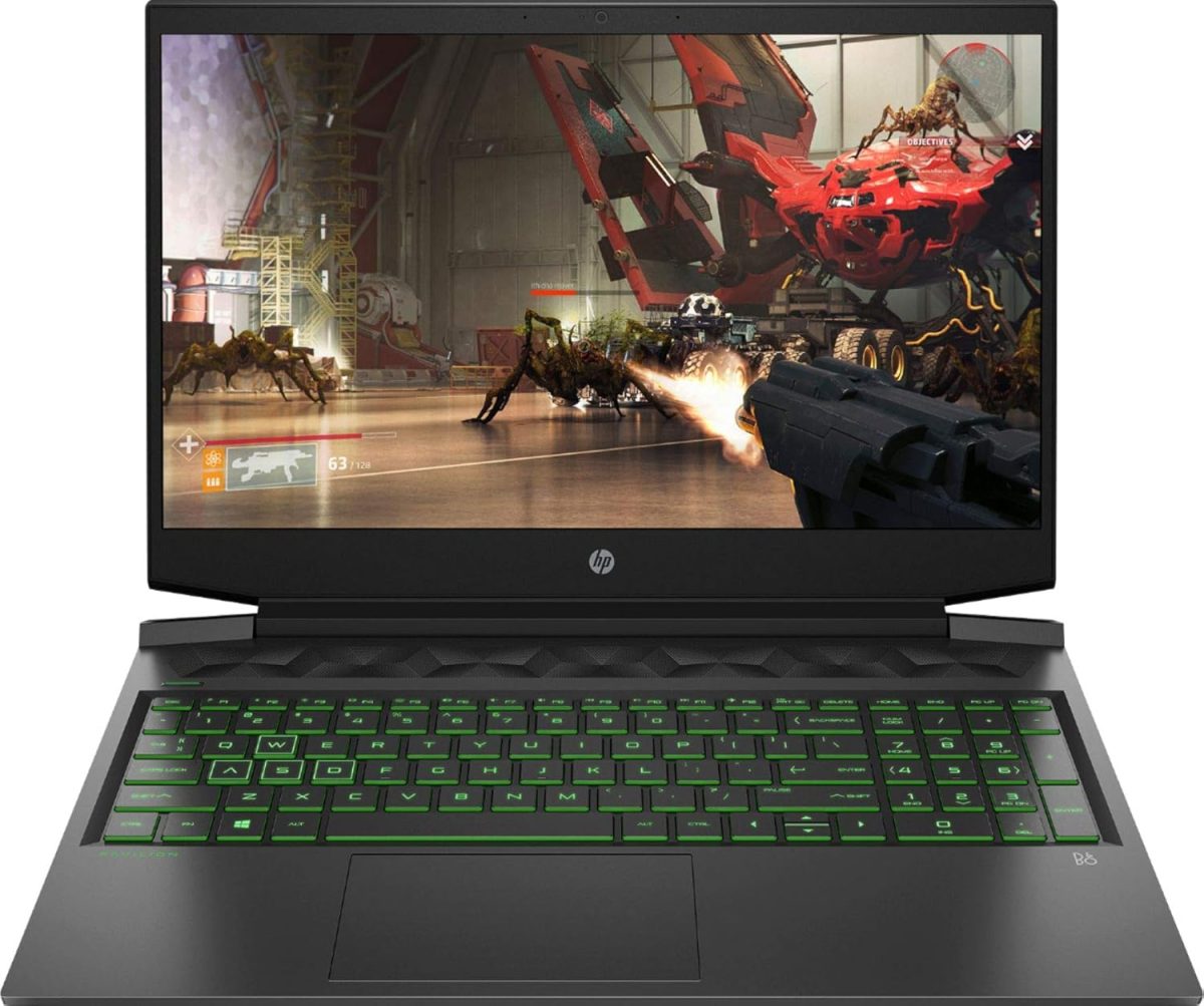HP لابتوب العاب 16.1 انش FHD 144Hz IPS من بافيليون | انتل كور i5-10300H | 32GB RAM | 512GB PCIe SSD + 2TB HDD | نفيديا GTX 1660Ti | كيبورد باضاءة خلفية | ويندوز 10 + كيبل HDMI