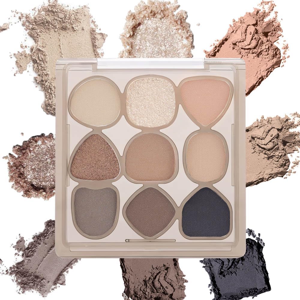 Eyeshadow Palette Colors Matte Glitter Eye Shadow, Long Lasting Colorful Eye Shadow Palette 9 Colors for Women