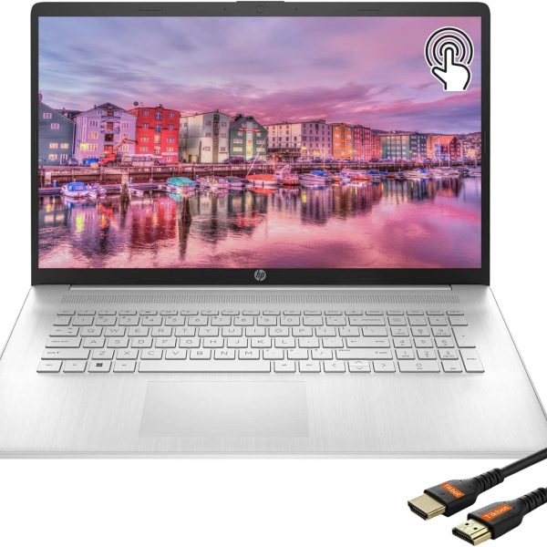 HP لابتوب بشاشة لمس 17 انش 2023 وويندوز 11 ومعالج AMD رايزن 5 7530U بيت i7 1165G7 وواي فاي لاسلكي وUSB C وشاشة عريضة وكيبورد رقمية وكاميرا ويب وكيبل HDMI 32GB RAM و1TB PCIe SSD ويندوز Home