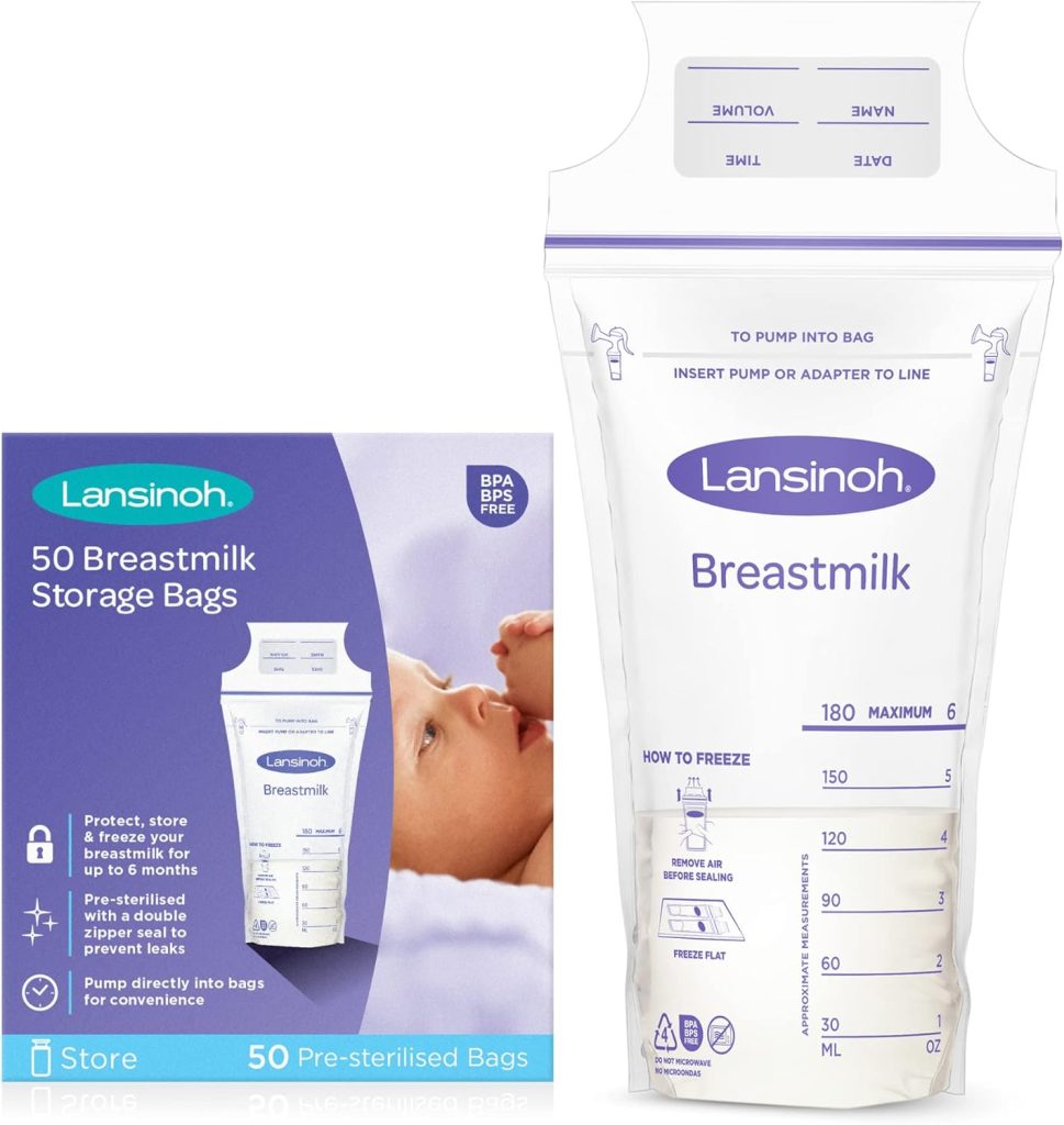 Lansinoh Breast Milk Storage Bags 50-Count