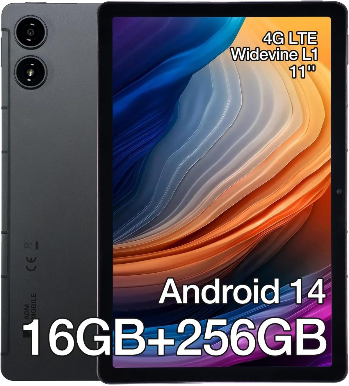 ايه جي ام تابلت باد P2 اندرويد 14، 16(8+8) GB RAM + 256GB ROM (2TB TF)، تابلت هيليو G99 للالعاب مع حافظة، 4G ثنائي شرائح الاتصال، 5GHz WiFi، 7850mAh، 50MP+8MP/BT5.2/GPS/Type C/ شاشة FHD 1920×1200 بوصة
