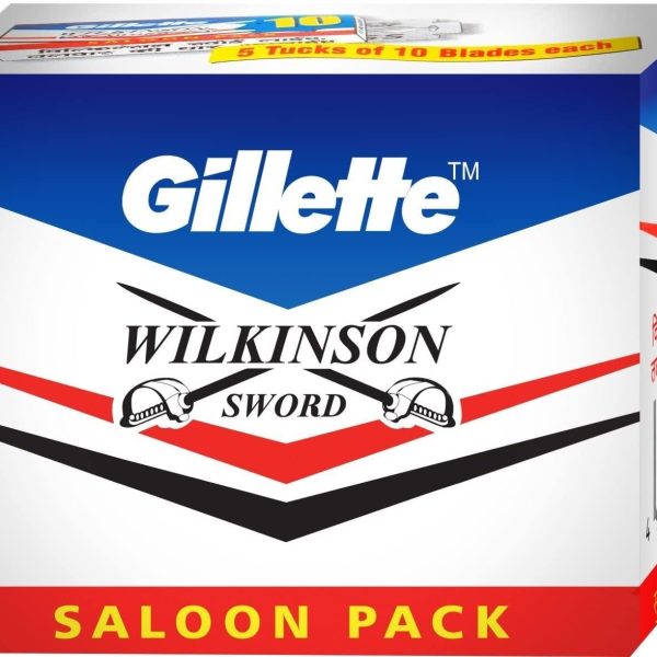 Gillette 100 X Wilkinson Sword Double Edge Safety Razor Blades
