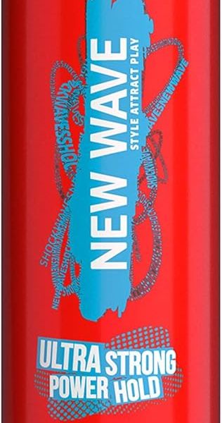 Wella New Wave Ultra Strong Power Hold Hairspray – 24-Hour Hold, Humidity Resistant, Non-Sticky, Easy to Brush Out – 250ml