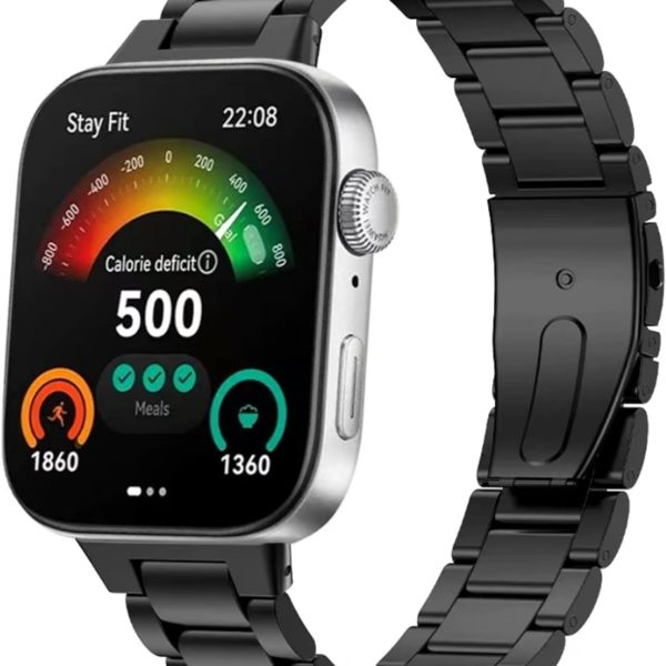 NESLIN Band Compatible with Huawei Watch Fit 4/4 pro 2025 /Fit 3 Strap, Adjustable Stainless Steel Metal Watch Band Classic Business Style Strap for Huawei Watch Fit 4 2025 Replacement Band Women Men