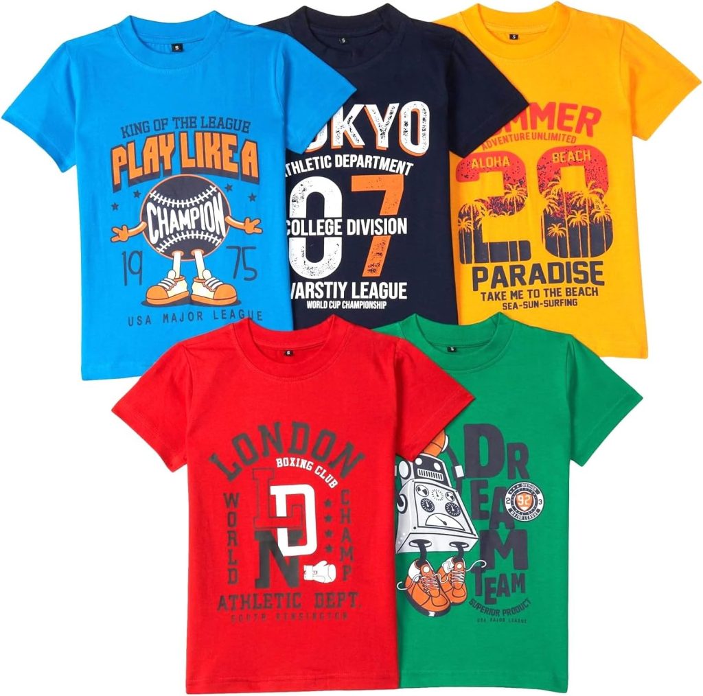 T2F boys Boys Tshirt T-Shirt (pack of 5)