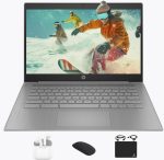 HP Chromebook 2025 Flagship 14" HD Laptop for Student Business, 4-Core Celeron N4120 CPU, 4GB RAM, 564GB Storage (64GB eMMC + 500GB Ext), Webcam, WiFi, Long Battery, HubxcelAccessory, Chrome OS