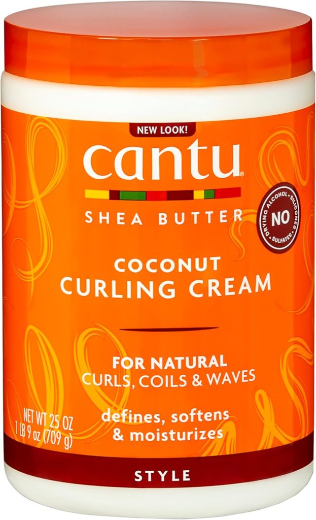 Cantu Shea Butter Natural Hair Coconut Curling Cream 709g - كانتو كريم جوز الهند الطبيعي للشعر بزبدة الشيا