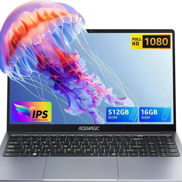 لابتوب FHD 15.6 بوصة مع حافظة معدنية ومعالج الدر ليك N95 رباعي النواة (3.4 جيجاهرتز) يتفوق على N4020/N5095 ورام 16جيجا وSSD 512 جيجا وبلوتوث 5.0 وواي فاي 5G ويو اس بي 3.2 واتش دي ام اي من ايس ماجيك
