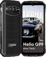 هاتف ذكي دوجي S100 متين 2023/ذاكرة 20GB+سعة 256GB للالعاب/ثنائي شريحة اتصال 4G غير مقفل/شاشة 6.6 انش+ 120Hz/شحن سريع 66 واط/مكبرات صوت مزدوجة/كاميرا 108MP، رؤية ليلية/يدعم NFC/مع محولة OTG (اسود)